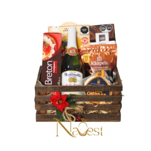 canastas-navideñas-pequeñas-canastas-navideñas-surtidas-canastas-navideñas-con-vino